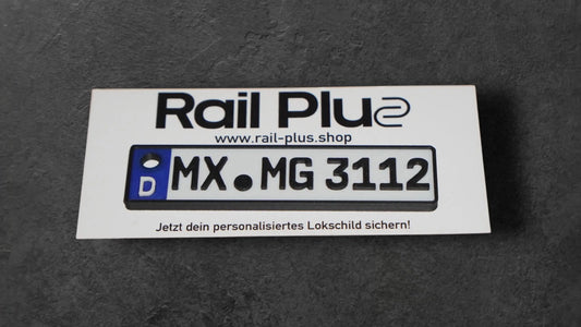 Auto Kennzeichen personalisierter Schlüsselanhänger RailTag