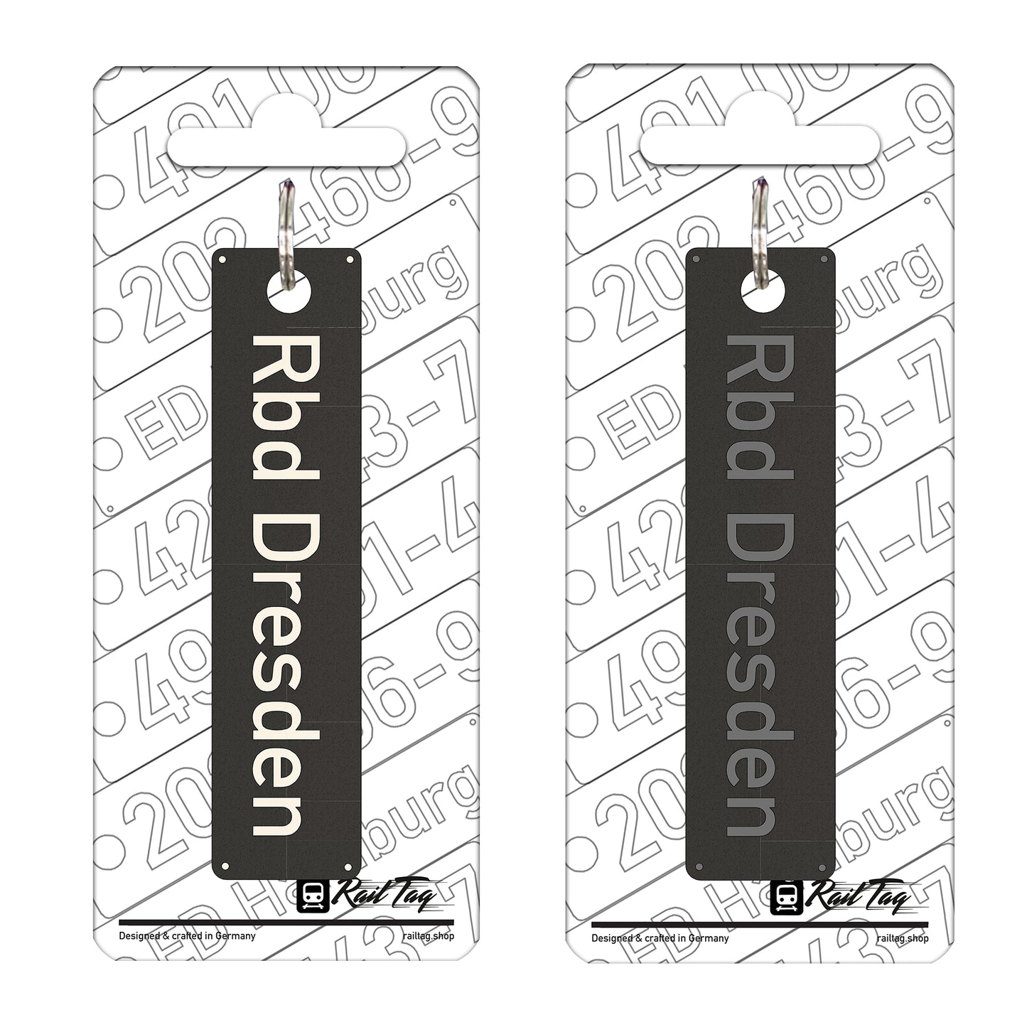 Railway "Sign" personalized keychain (3D printing)