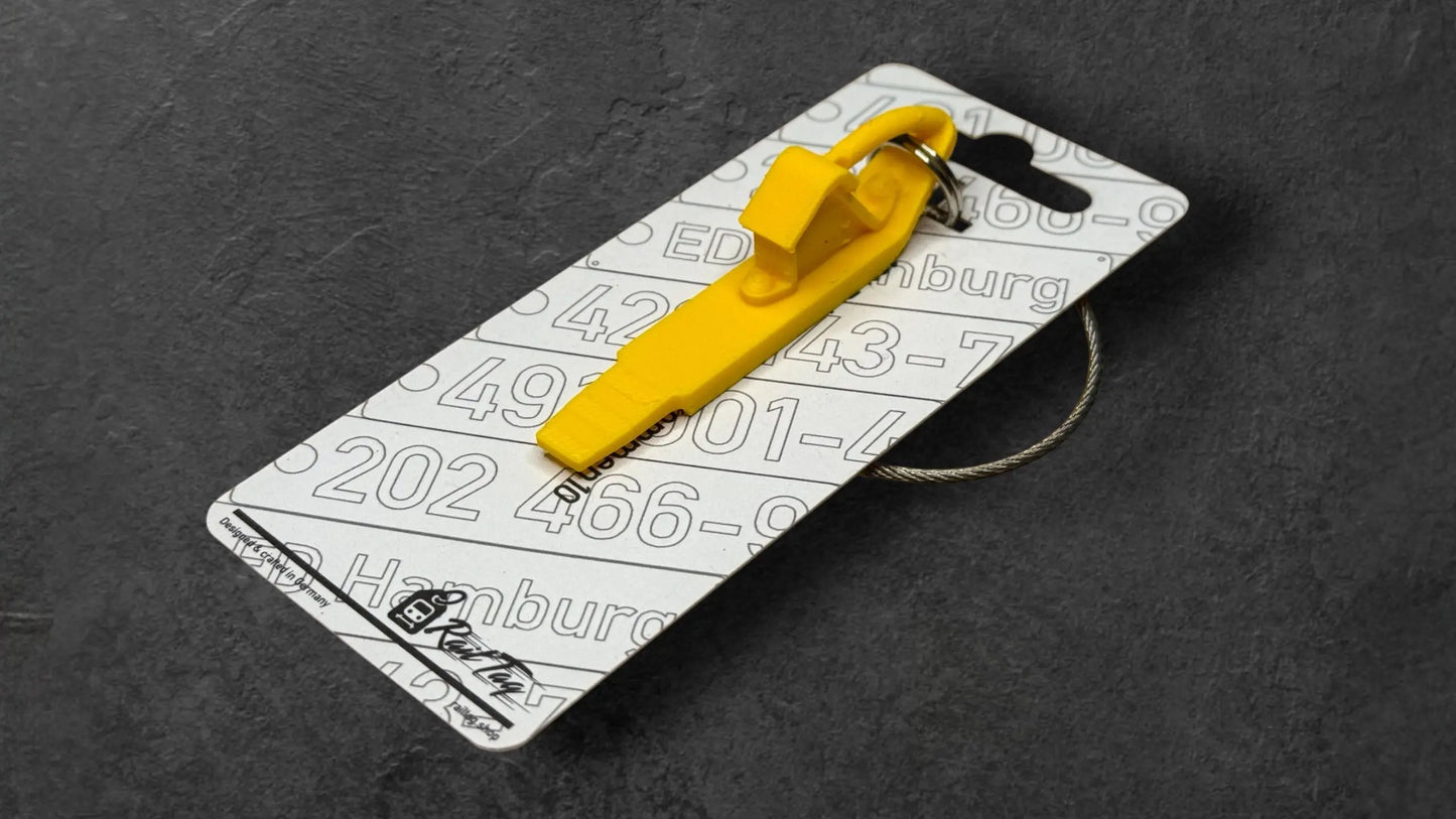 Eisenbahn Hemmschuh Schlüsselanhänger RailTag