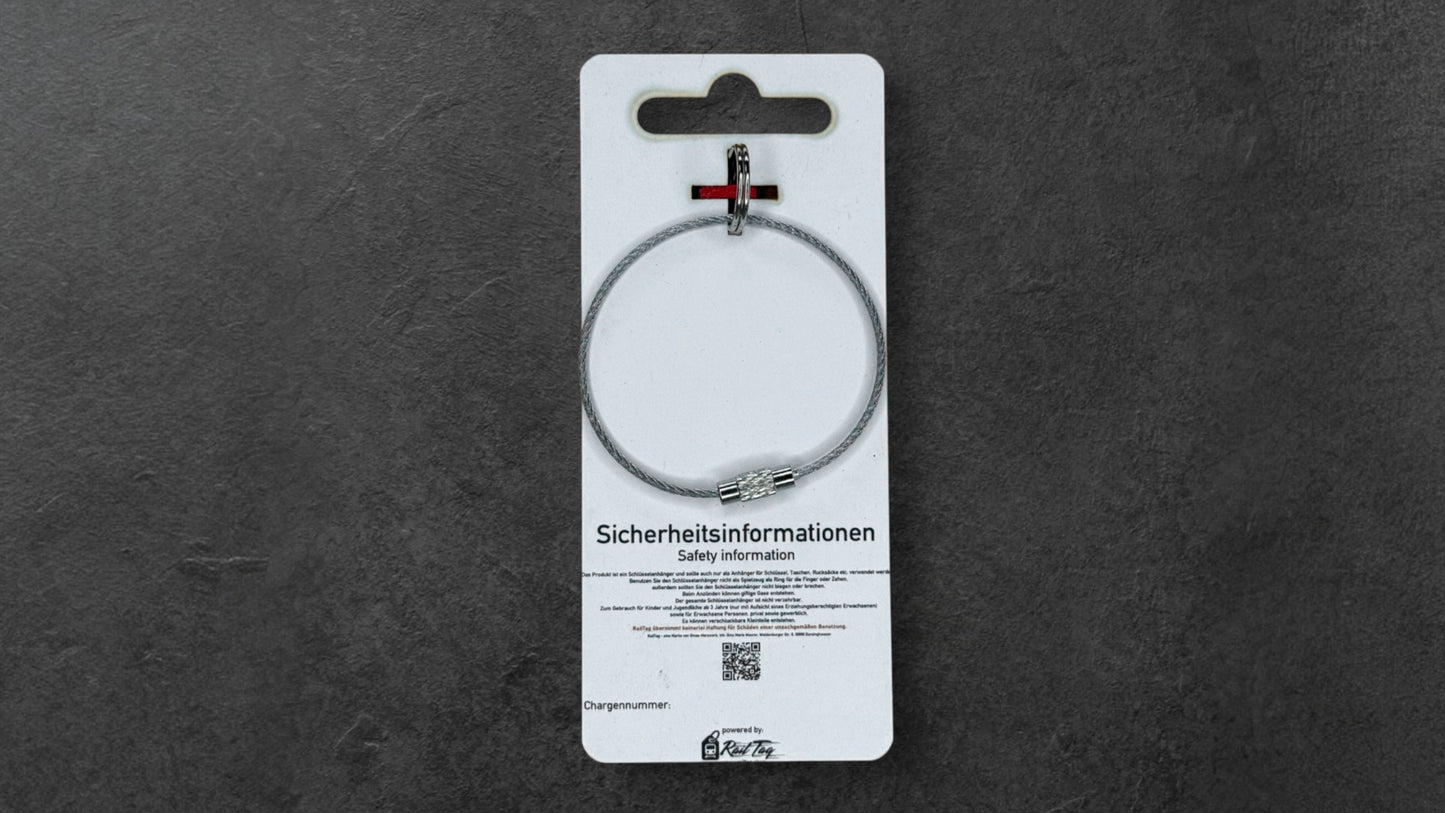 Eisenbahn "eloxiertes Alu Lokschild" individueller Schlüsselanhänger (Laser)