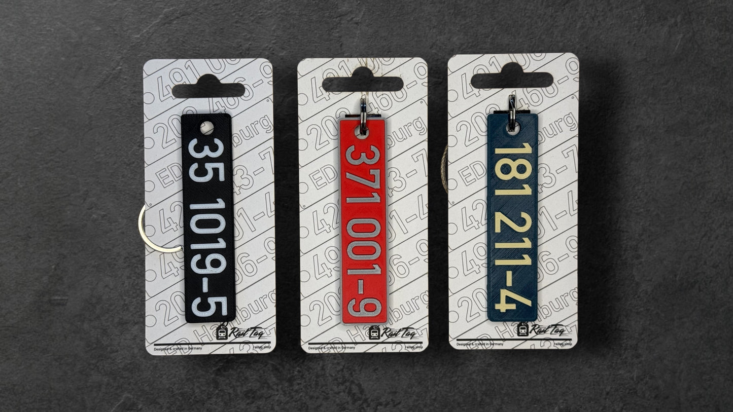 Railway "Locomotive Sign" individual keychain (3D printing)