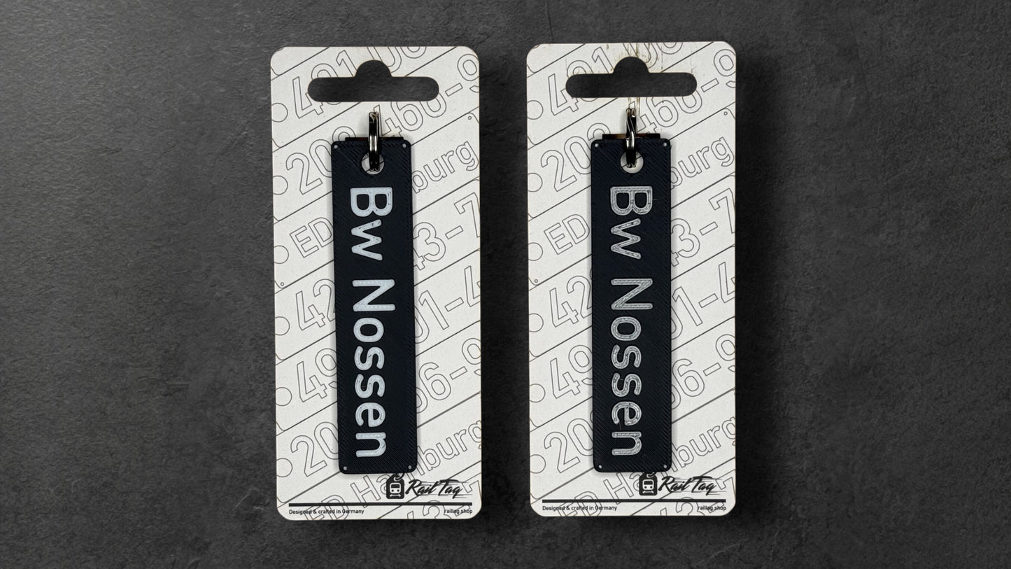 Railway "Sign" personalized keychain (3D printing)