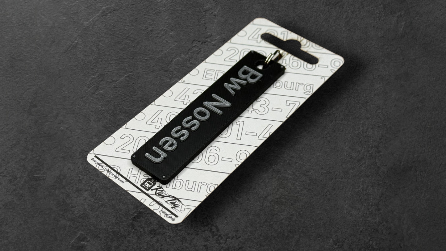 Railway "Sign" personalized keychain (3D printing)