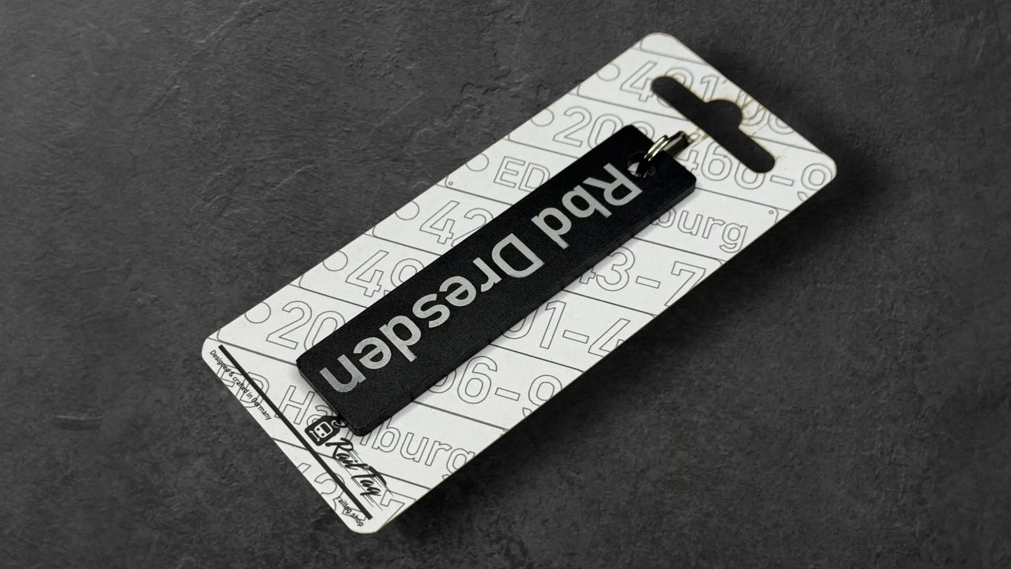 Eisenbahn "eloxiertes Alu Schild" individueller Schlüsselanhänger (Laser) RailTag