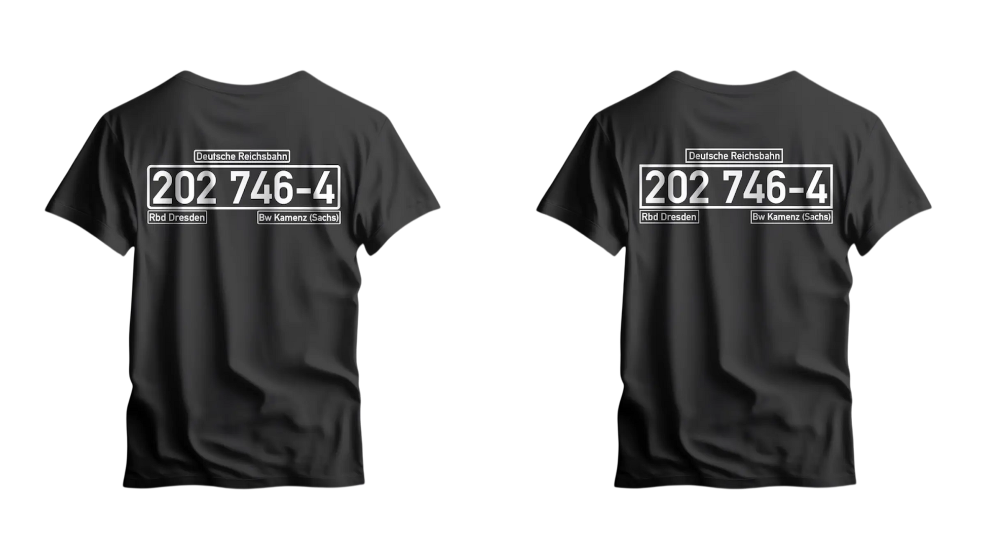 Eisenbahn T-Shirt mit individueller Loknummer RailTag