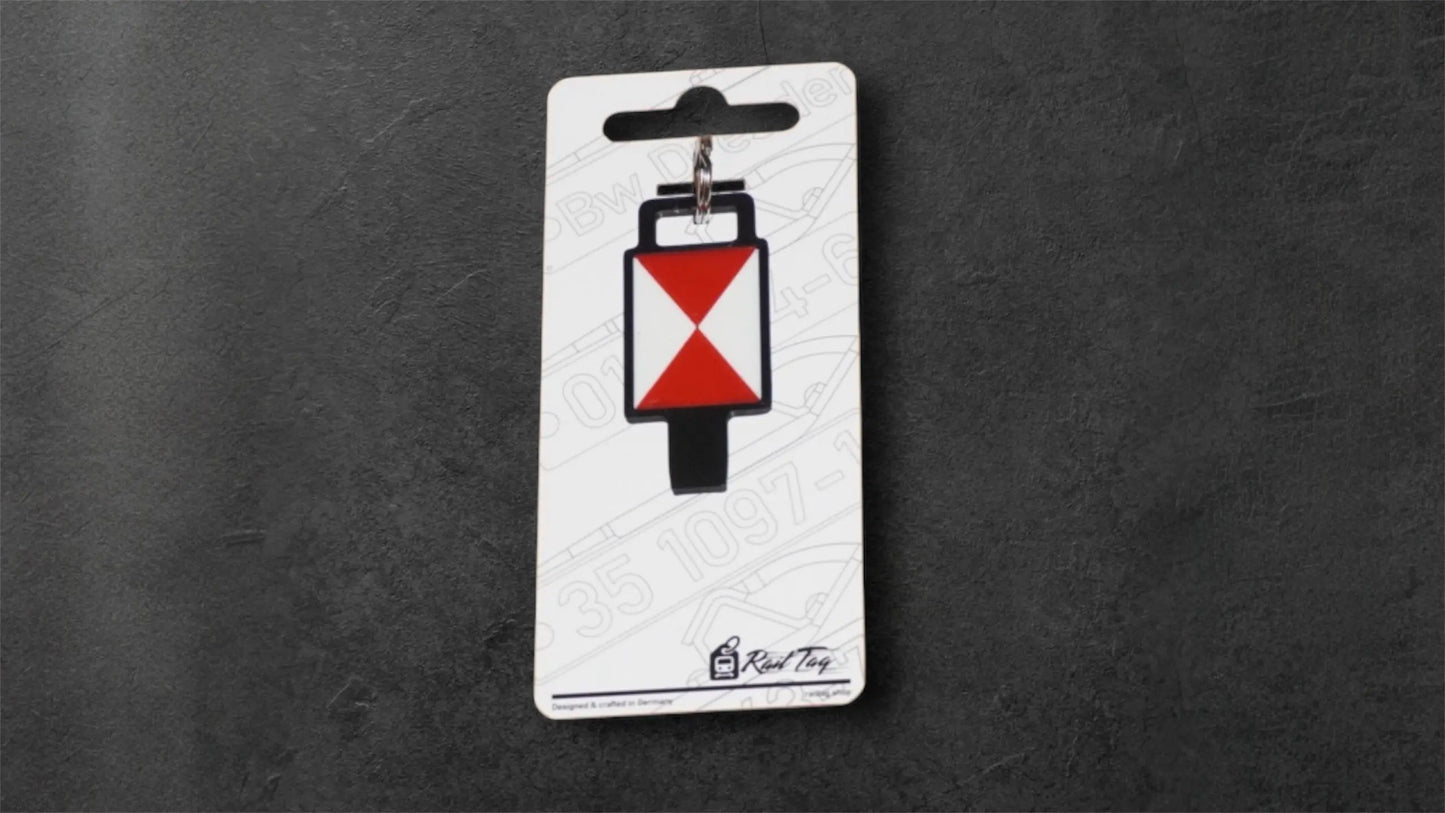 Eisenbahn Zugschluss/Zg2 Schlüsselanhänger RailTag