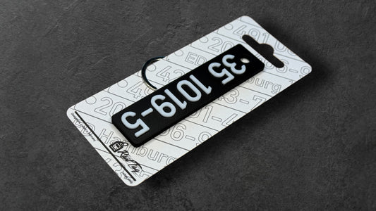 Eisenbahn "Lokschild" individueller Schlüsselanhänger (3D Druck)