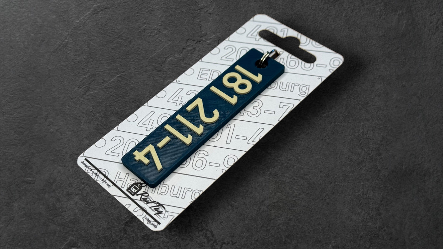 Railway "Locomotive Sign" individual keychain (3D printing)