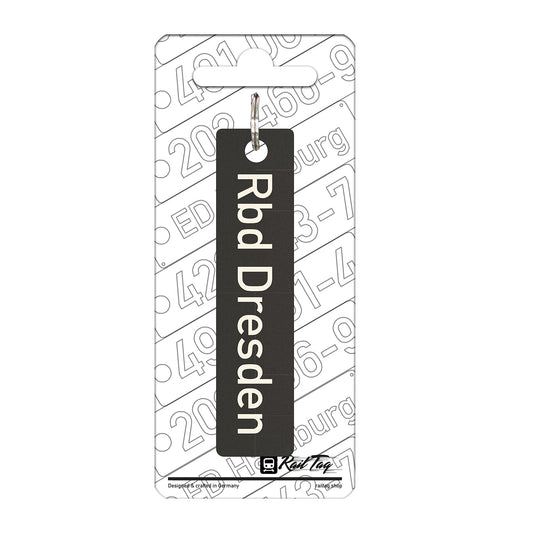 Railway "anodized aluminum sign" individual keychain (laser)