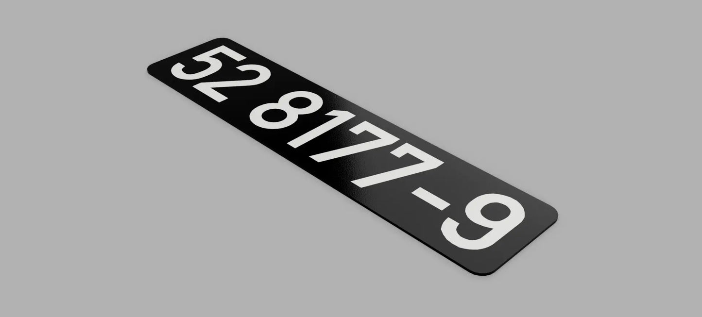 Eisenbahn Lokschild mit Wunschnummer 84cm x 20cm RailTag