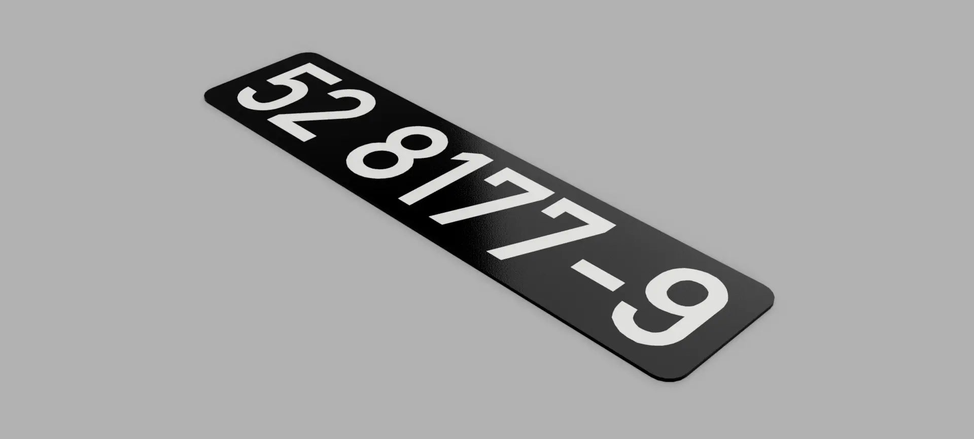 Eisenbahn Lokschild mit Wunschnummer 84cm x 20cm RailTag