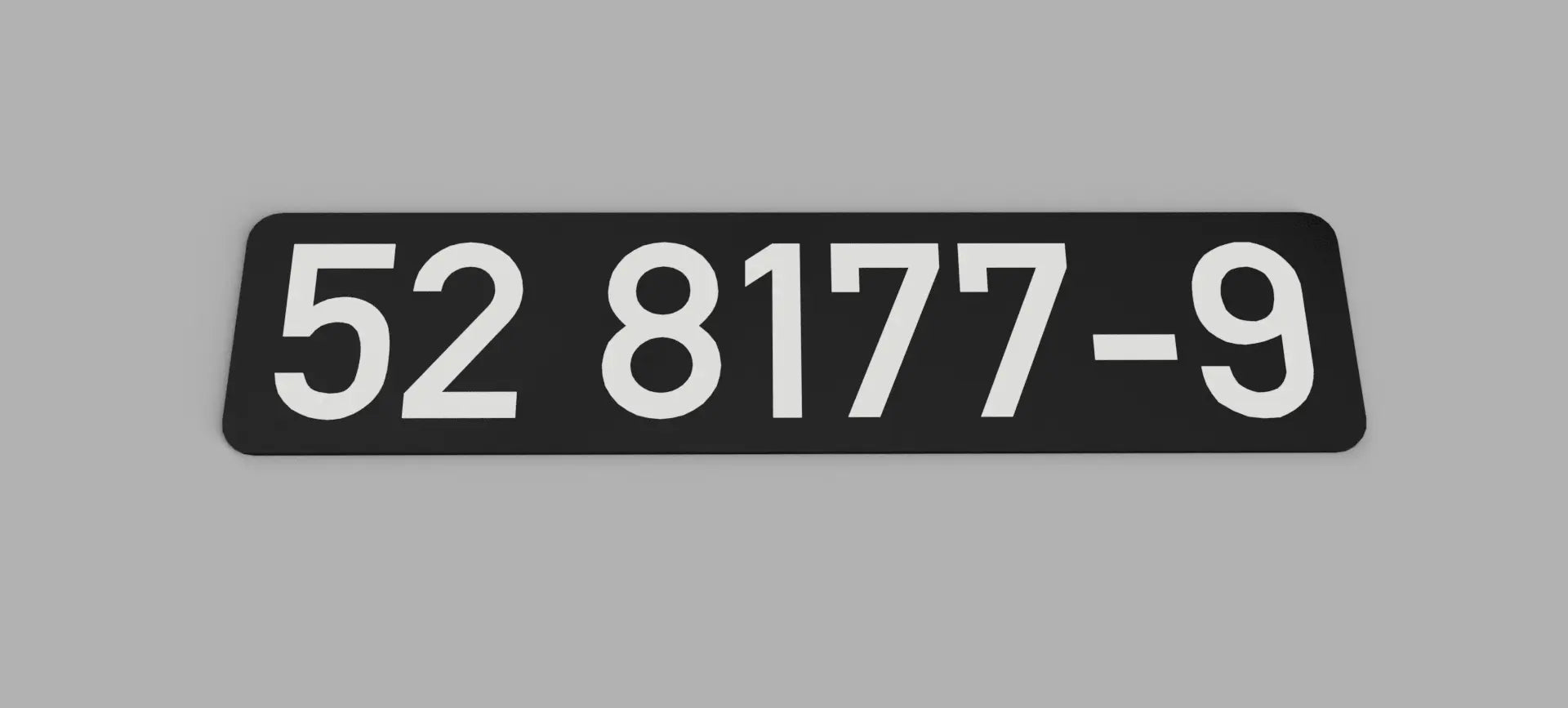 Eisenbahn Lokschild mit Wunschnummer 84cm x 20cm RailTag