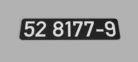 Eisenbahn Lokschild mit Wunschnummer 84cm x 20cm RailTag